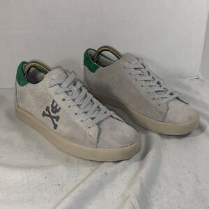 Scalpers Men’s ‘Henry Sneaker’ Gray/Green Suede Shoes